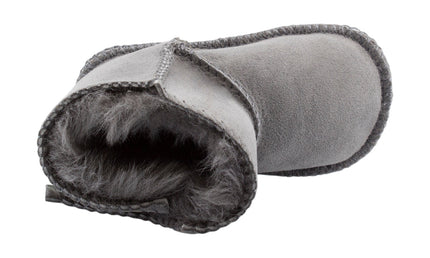 Comfort me UGG Australian Made Baby Gripper Booties are Made with Australian Sheepskin for Babies, Grey Colour 8