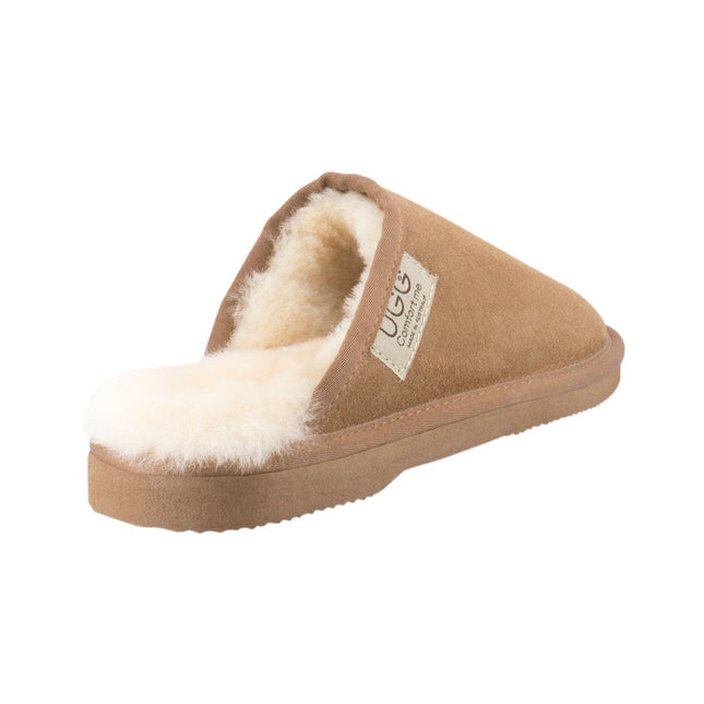 Comfort me UGG Australian Made Classic Scuffs, Slippers are Made with Australian Sheepskin for Men & Women, Chestnut Colour 3