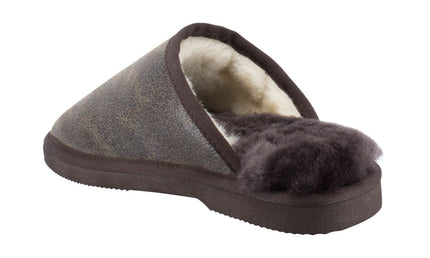 Comfort me UGG Australian Made Classic NAPPA Leather Scuffs, Slippers are Made with Australian Sheepskin for Men & Women, Chocolate Colour 5