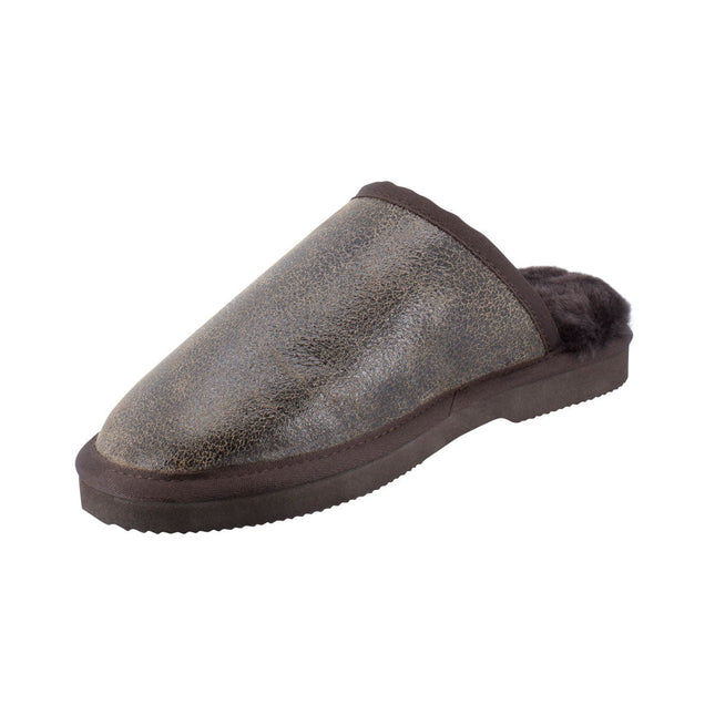 Comfort me UGG Australian Made Classic NAPPA Leather Scuffs, Slippers are Made with Australian Sheepskin for Men & Women, Chocolate Colour 7