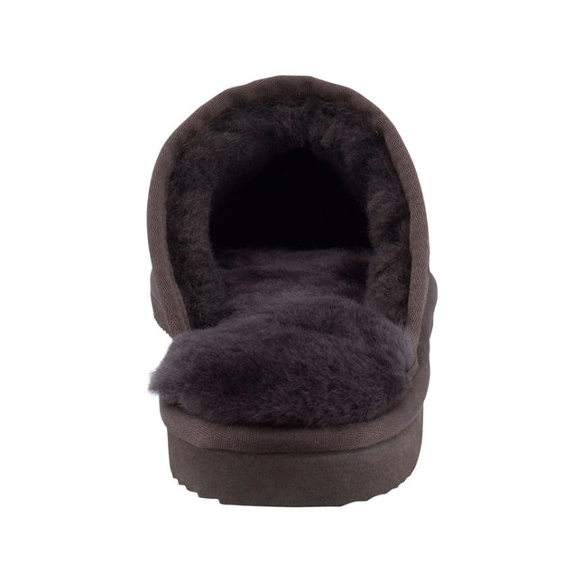 Comfort me UGG Australian Made Classic Scuffs, Slippers are Made with Australian Sheepskin for Men & Women, Chocolate Colour 4
