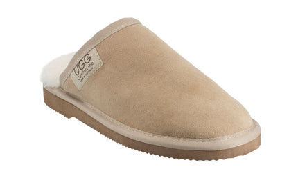 Comfort me UGG Australian Made Classic Scuffs, Slippers are Made with Australian Sheepskin for Men & Women, Sand Colour 9