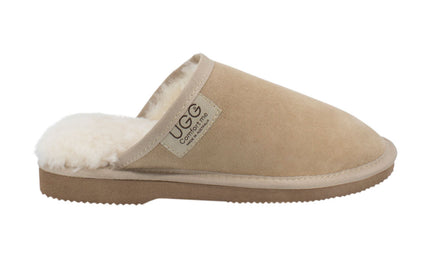 Comfort me UGG Australian Made Classic Scuffs, Slippers are Made with Australian Sheepskin for Men & Women, Sand Colour 1