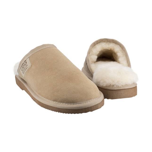 Comfort me UGG Australian Made Classic Scuffs, Slippers are Made with Australian Sheepskin for Men & Women, Sand Colour 2