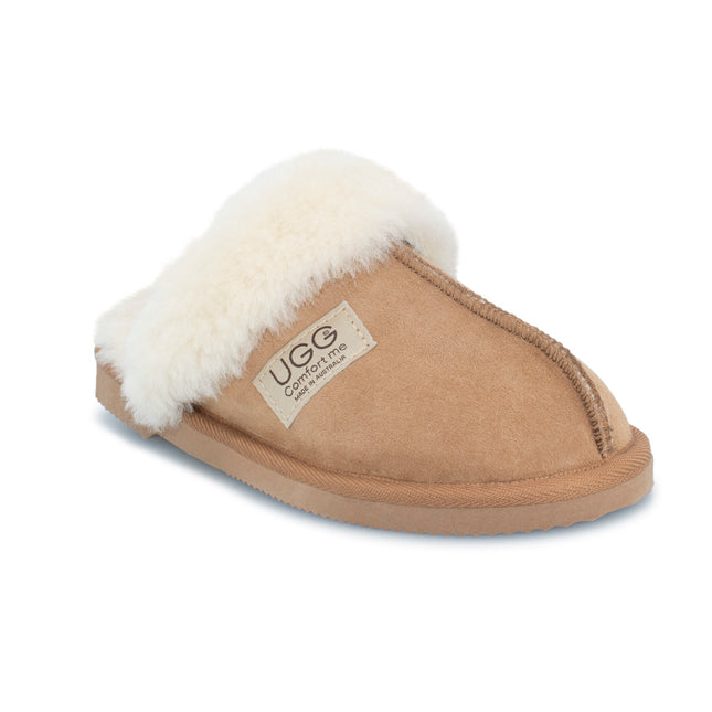 UGG Comfort Me® Australian Made Essential Sheepskin Water-Resistant Fur Trim Scuffs