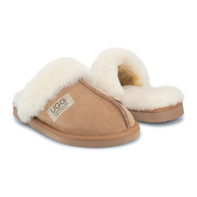 UGG Comfort Me® Australian Made Essential Sheepskin Water-Resistant Fur Trim Scuffs