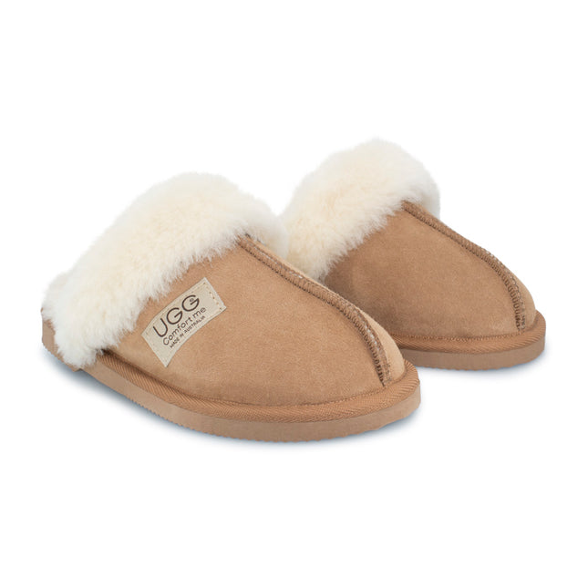 UGG Comfort Me® Australian Made Essential Sheepskin Water-Resistant Fur Trim Scuffs