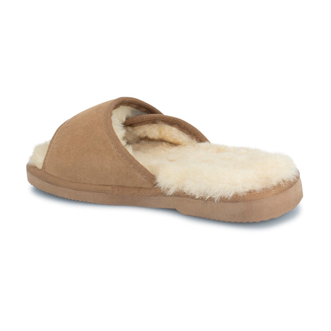 UGG Comfort Me® Australian Made Essential Sheepskin Water-Resistant Open Toe Strap Wool Scuffs