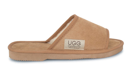 UGG Comfort Me® Australian Made Essential Sheepskin Water-Resistant Open Toe Suede Scuffs