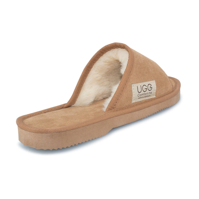 UGG Comfort Me® Australian Made Essential Sheepskin Water-Resistant Open Toe Suede Scuffs