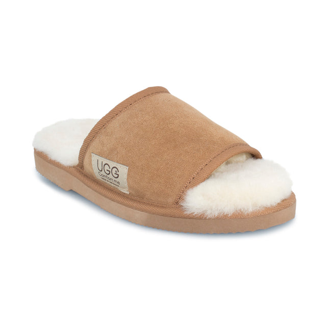 UGG Comfort Me® Australian Made Essential Sheepskin Water-Resistant Open Toe Wool Scuffs