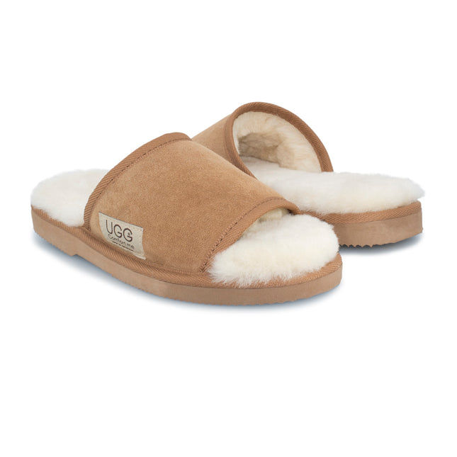 UGG Comfort Me® Australian Made Essential Sheepskin Water-Resistant Open Toe Wool Scuffs