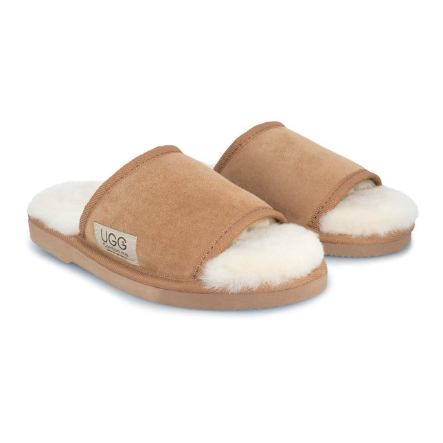 UGG Comfort Me® Australian Made Essential Sheepskin Water-Resistant Open Toe Wool Scuffs