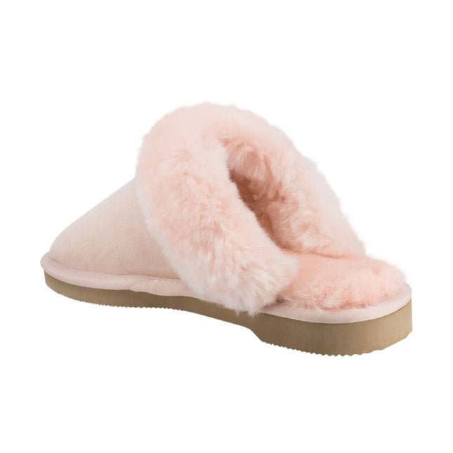 Comfort me UGG Australian Made Fur Trim Scuffs, Slippers are Made with Australian Sheepskin for Women, Pink Colour 5