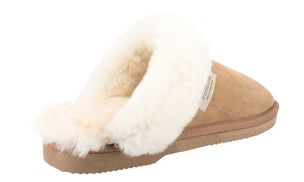 Comfort me UGG Australian Made Fur Trim Scuffs, Slippers are Made with Australian Sheepskin for Men & Women, Chestnut Colour 3