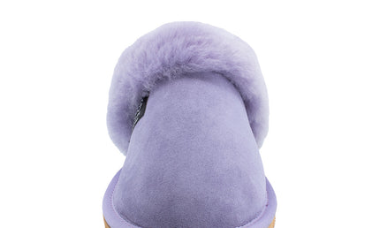 Ugg Platinum Fur-Trim Scuffs - Australian Made Slippers