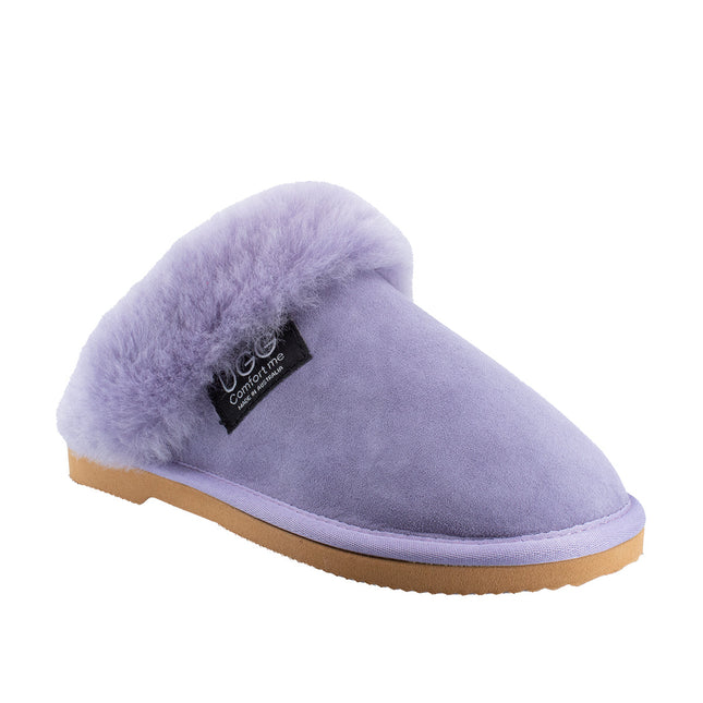 Ugg Platinum Fur-Trim Scuffs - Australian Made Slippers