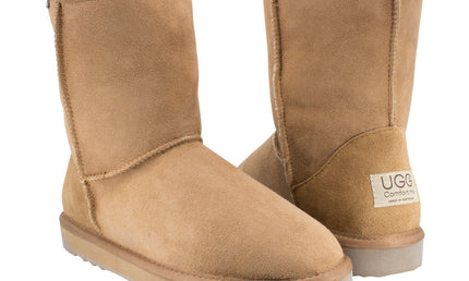 Comfort me UGG Australian Made Mid Classic Boots are Made with Australian Sheepskin for Men & Women, Chestnut Colour 4