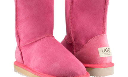 Comfort me UGG Australian Made Mid Classic Boots are Made with Australian Sheepskin for Men & Women, Ruby Colour 1