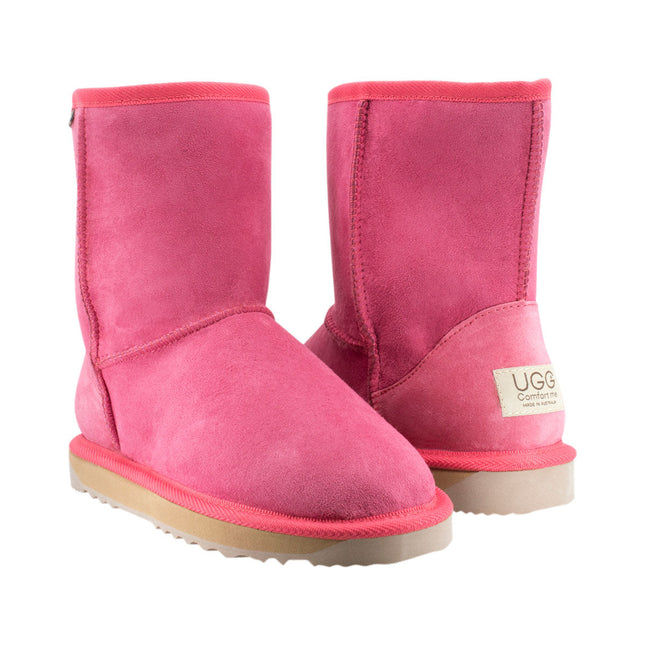 Comfort me UGG Australian Made Mid Classic Boots are Made with Australian Sheepskin for Men & Women, Ruby Colour 1