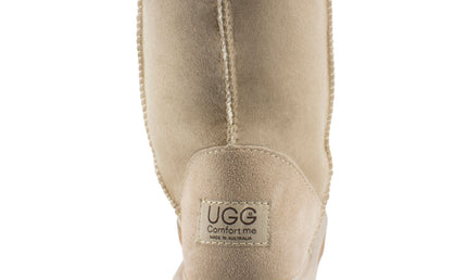 Comfort me UGG Australian Made Mid Classic Boots are Made with Australian Sheepskin for Men & Women, Sand Colour 1