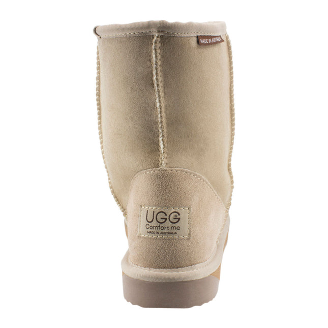 Comfort me UGG Australian Made Mid Classic Boots are Made with Australian Sheepskin for Men & Women, Sand Colour 1