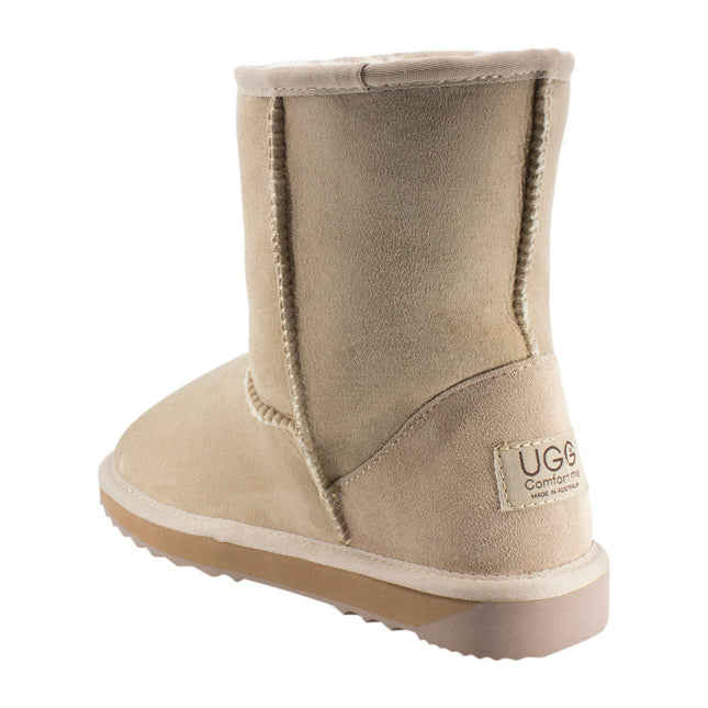 Comfort me UGG Australian Made Mid Classic Boots are Made with Australian Sheepskin for Men & Women, Sand Colour 1