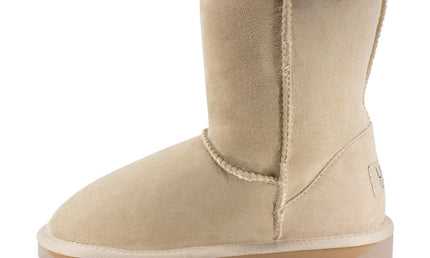 Comfort me UGG Australian Made Mid Classic Boots are Made with Australian Sheepskin for Men & Women, Sand Colour 1