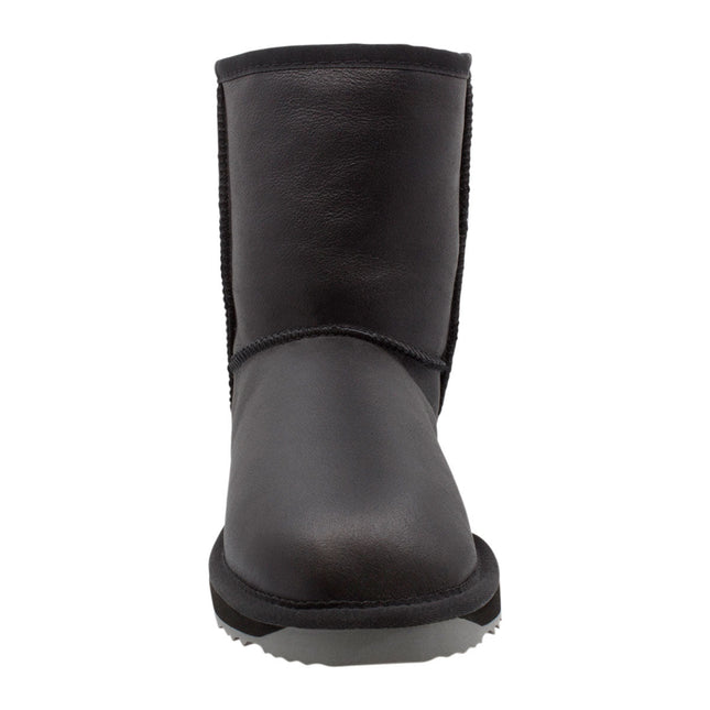 Comfort me UGG Australian Made Mid Classic NAPPA Leather Boots are Made with Australian Sheepskin for Men & Women, Black Colour 8