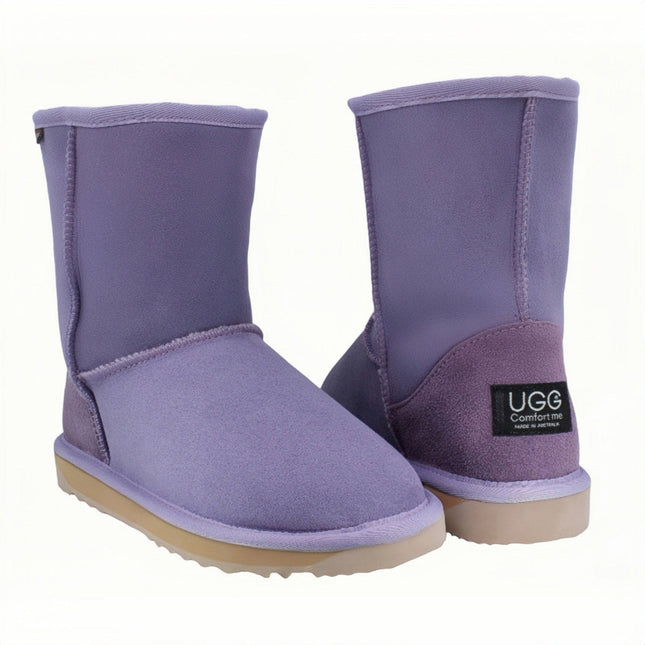 Comfort me UGG Australian Made Mid Classic Boots are Made with Australian Sheepskin for Men & Women, Lilac Colour 2