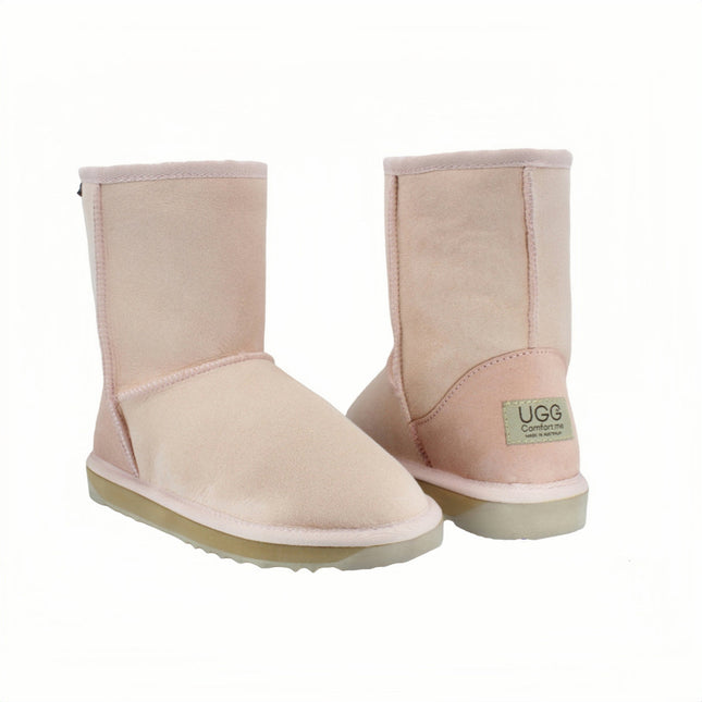 Comfort me UGG Australian Made Mid Classic Boots are Made with Australian Sheepskin for Men & Women, Pink Colour 2