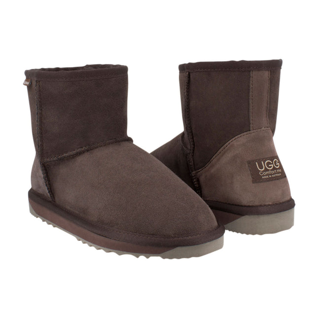 Comfort me UGG Australian Made Mini Classic Boots are Made with Australian Sheepskin for Men & Women, Chocolate Colour -2