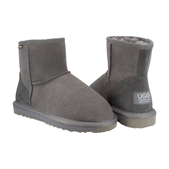 Comfort me UGG Australian Made Mini Classic Boots are Made with Australian Sheepskin for Men & Women, Grey Colour -3