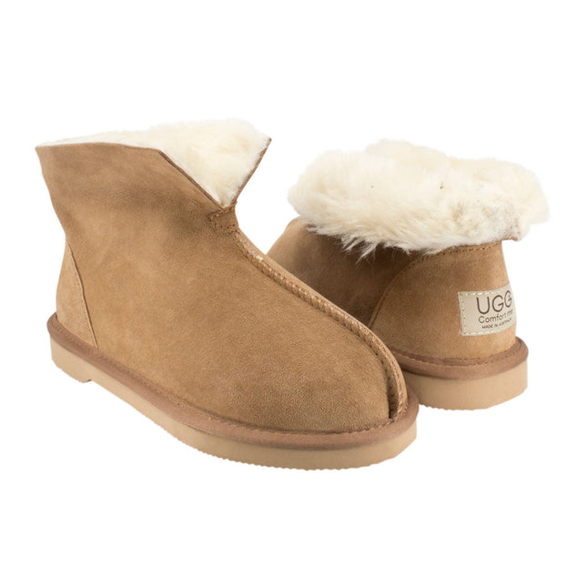 Comfort me UGG Australian Made Classic Slippers are Made with Australian Sheepskin for Men & Women, Chestnut Colour 3