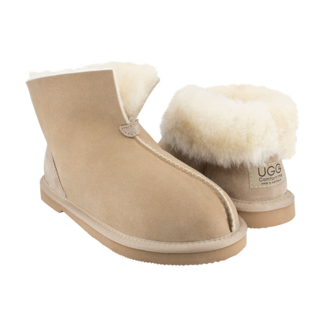 Comfort me UGG Australian Made Classic Slippers are Made with Australian Sheepskin for Men & Women, Sand Colour 2