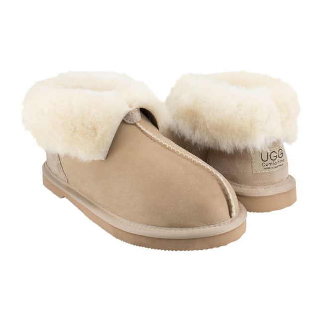 Comfort me UGG Australian Made Classic Slippers are Made with Australian Sheepskin for Men & Women, Sand Colour 12