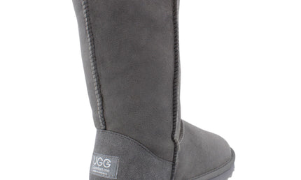 Comfort me UGG Australian Made Baby Gripper Booties are Made with Australian Sheepskin for Babies, Grey Colour 4