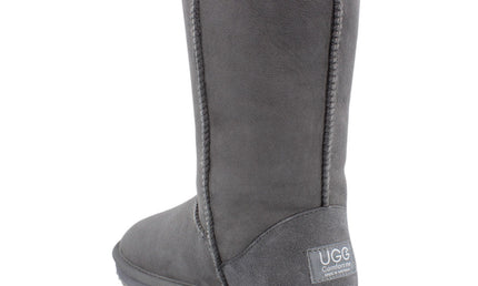 Comfort me UGG Australian Made Baby Gripper Booties are Made with Australian Sheepskin for Babies, Grey Colour 6