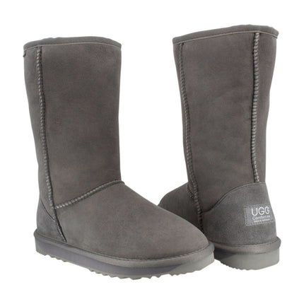 Comfort me UGG Australian Made Baby Gripper Booties are Made with Australian Sheepskin for Babies, Grey Colour 3