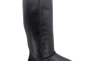 Comfort me UGG Australian Made NAPPA Knee High Classic Fashion Boots are Made with Australian Sheepskin for Women, Black Leather 1