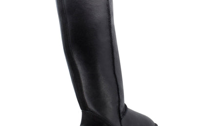Comfort me UGG Australian Made NAPPA Knee High Classic Fashion Boots are Made with Australian Sheepskin for Women, Black Leather 2