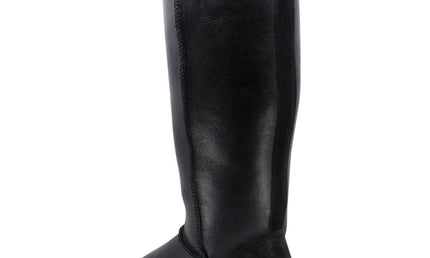 Comfort me UGG Australian Made NAPPA Knee High Classic Fashion Boots are Made with Australian Sheepskin for Women, Black Leather 4
