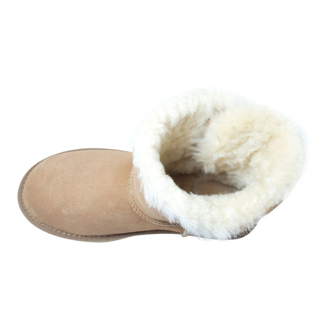 Comfort me UGG Australian Made Mid Button Boots are Made with Australian Sheepskin for Men & Women, Chestnut Colour 12