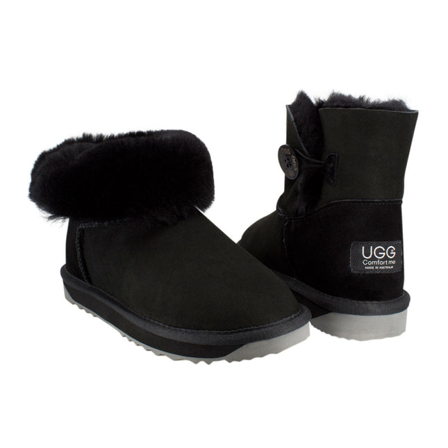 Ugg Platinum Mini Bailey Button Boot - Australian Made Short Boots