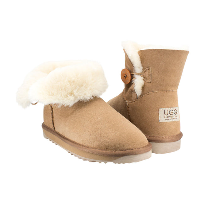 Ugg Platinum Mini Bailey Button Boot - Australian Made Short Boots