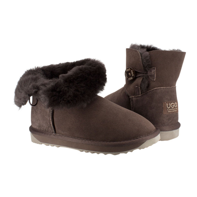 Ugg Platinum Mini Bailey Button Boot - Australian Made Short Boots