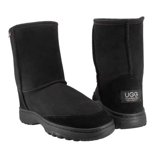 Comfort me UGG Australian Made Terrain Outdoor Boots are Made with Australian Sheepskin for Men & Women, Black Colour 2