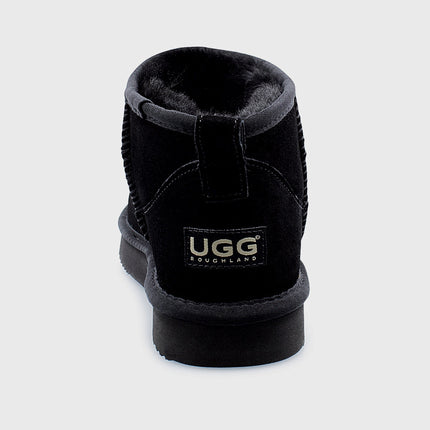 UGG Roughland® Water-Resistant Leather Suede Sheepskin Wool Ultra Mini Boots
