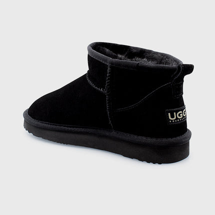 UGG Roughland® Water-Resistant Leather Suede Sheepskin Wool Ultra Mini Boots