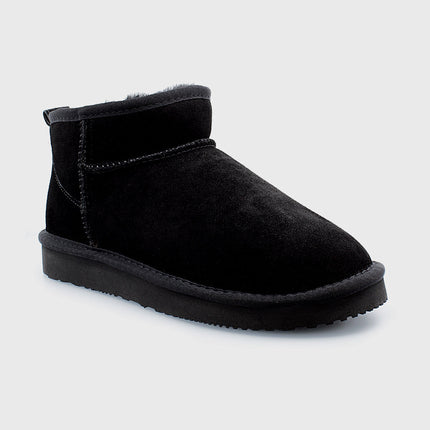 UGG Roughland® Water-Resistant Leather Suede Sheepskin Wool Ultra Mini Boots